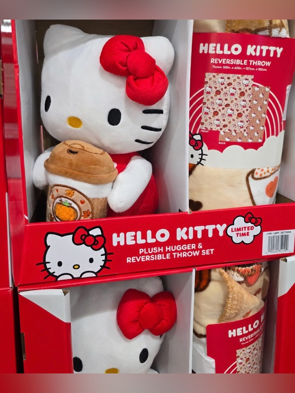 Brand New with Tags
Sanrio Hello Kitty Pumpkin Spice Plush Doll + Reversible T